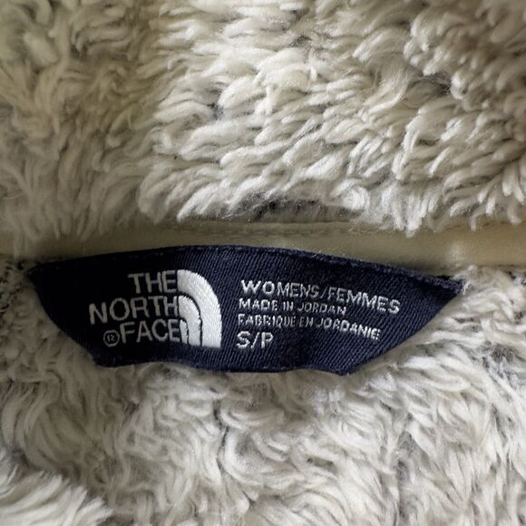 The North Face Jacket Womens small‎ Cream Furry Fleece Full Zip Up Size Small - Picture 4 of 7